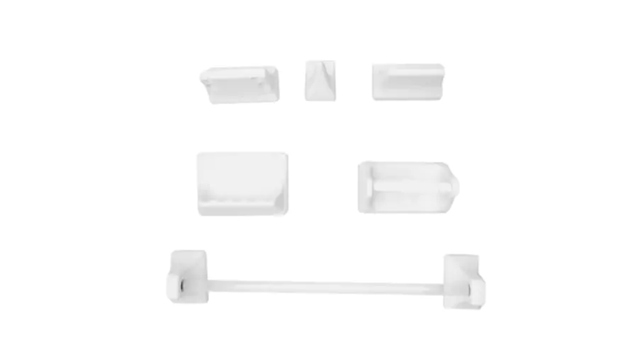 6-PIECE CERAMIC BATHROOM ACCESSORIES SET