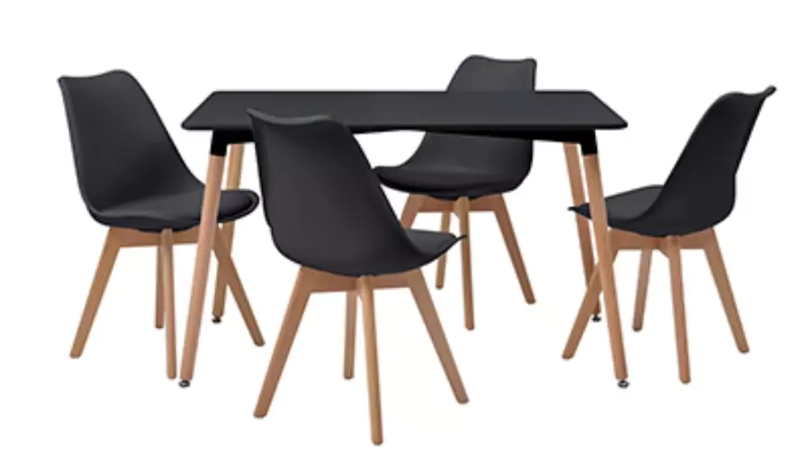 Alterego’s London Dining Room with 4 Black Helsinki Chairs