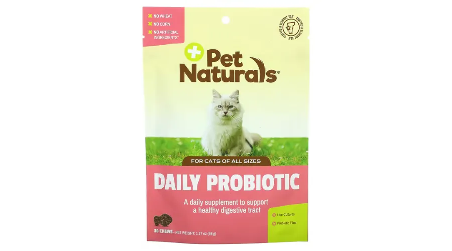 Pet Naturals, Daily Probiotic, For Cats, All Sizes, 30 Chews, 1.27 oz (36 g)