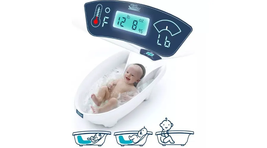 BABY Patent Aqua Scale 3-in-1 Digital Scale Water Thermometer and Infant Tub