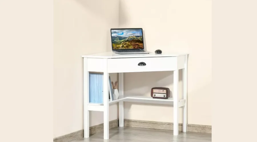 HOMCOM Corner Desk for Small Spaces