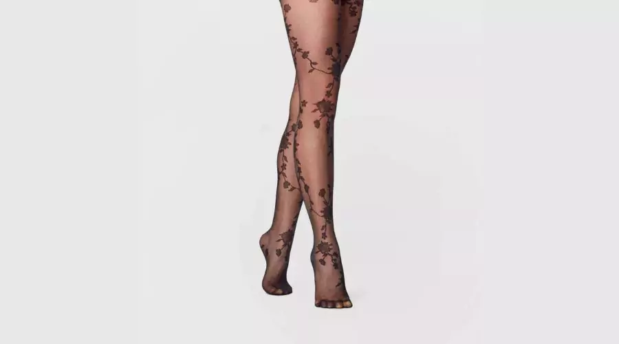 Women's Viney Floral Tights - A New Day