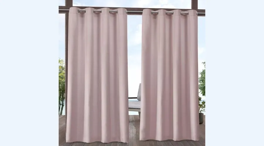 Exclusive Home- Solid Cabana Grommet Top Curtain Panels