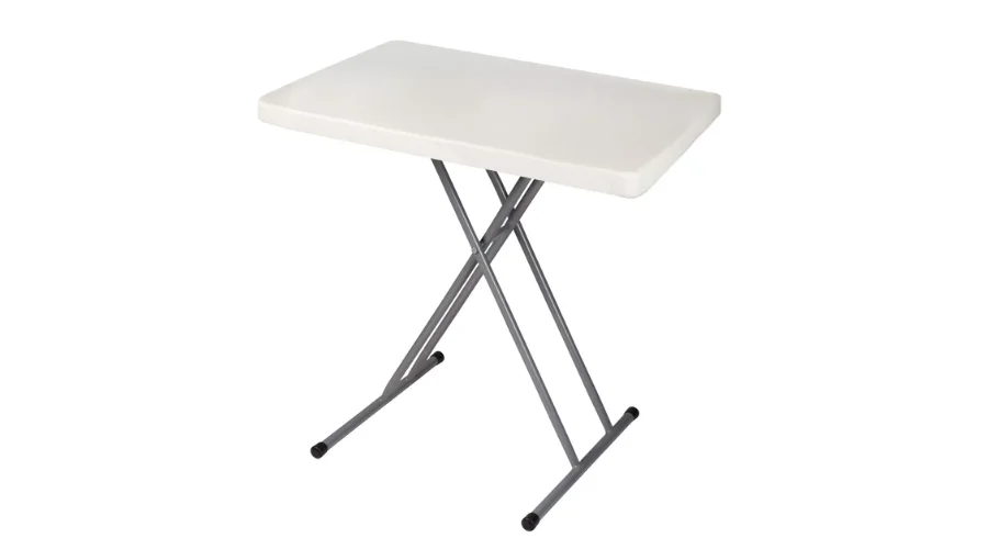 Height Adjustable Personal Folding Card Table Speckled Gray