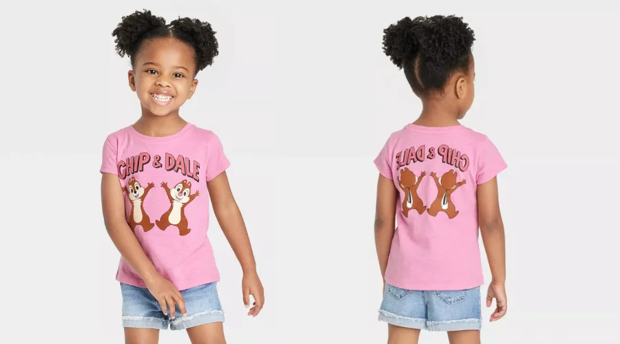 Toddler Girls’ Disney Chip & Dale Short Sleeve Graphic T-shirt 