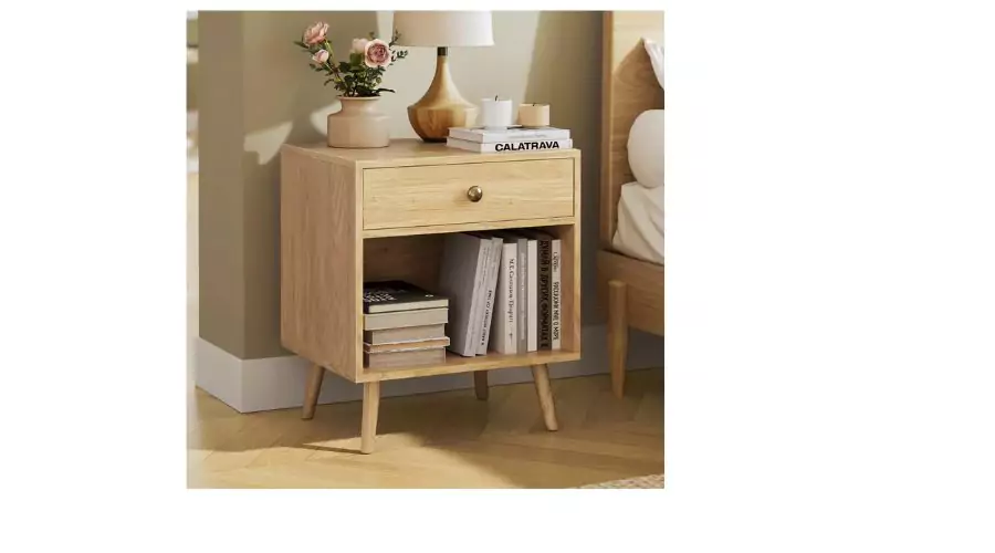 Vasagle Small Bedside Table with Drawer