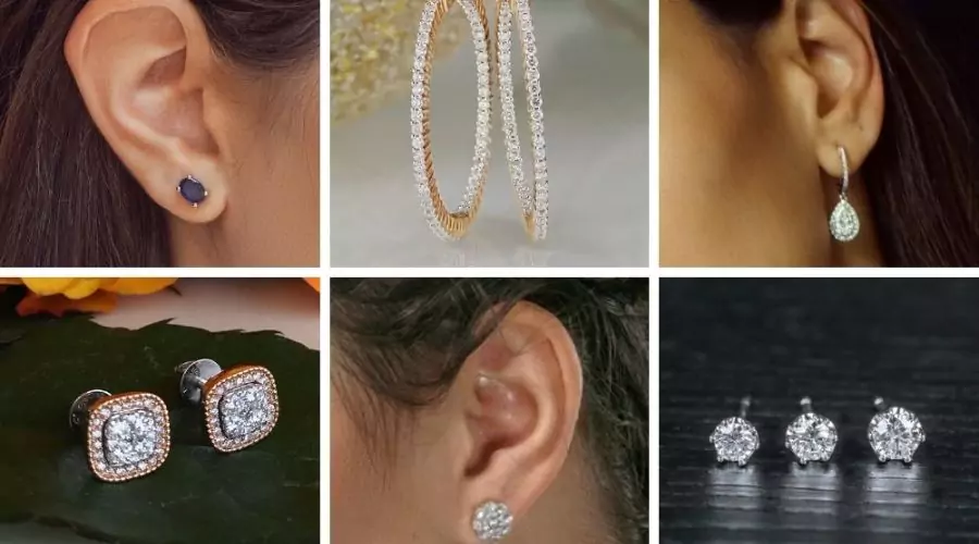 Women's Diamond-Like Earrings