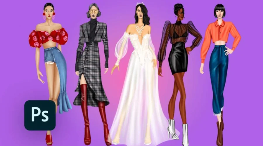 Digital Fashion Illustration with Adobe Photoshop