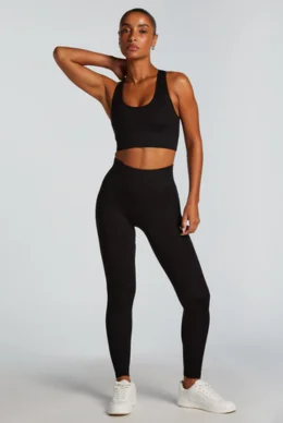 HKMX Seamless Sports Bra – Black (1)