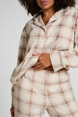 Polar Fleece Pyjama Set – White (1)