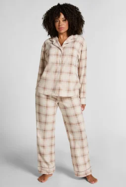 Polar Fleece Pyjama Set – White