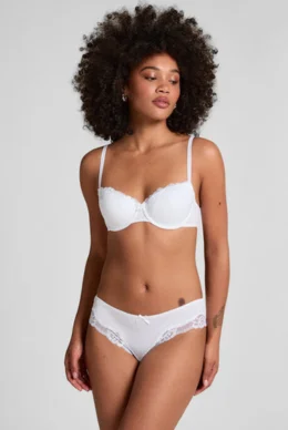 Pre-shaped Underwire Bra Secret Lace – White (1)