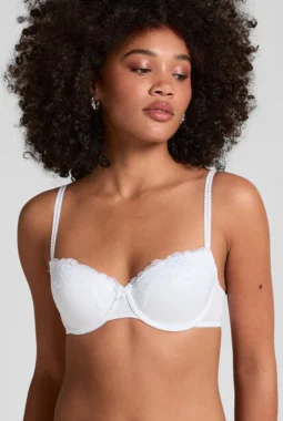 Pre-shaped Underwire Bra Secret Lace – White